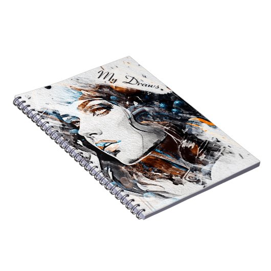 Esthetisch Portret Spiraalvormige Foto Notitieboek (Rechterzijde)