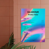 Esthetisch prijslijst Holografische estheticus Poster