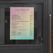 Esthetisch prijslijst pastel holografisch poster