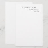 Esthetisch professioneel chic wit visitekaartje briefpapier (Voorkant / Achterkant)