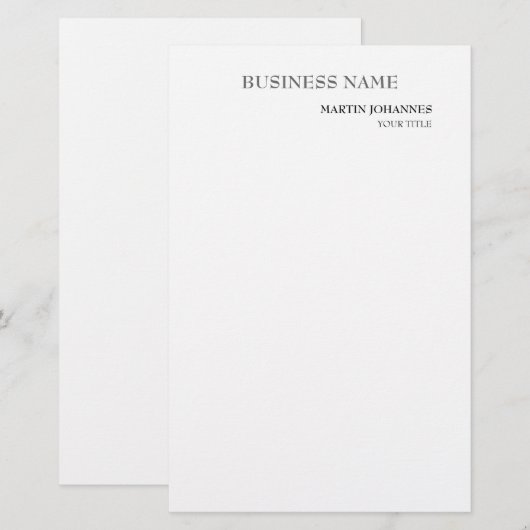Esthetisch professioneel chic wit visitekaartje briefpapier (Voorkant / Achterkant)