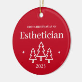 Esthetisch Rode Kerstversiering Keramisch Ornament (Links)