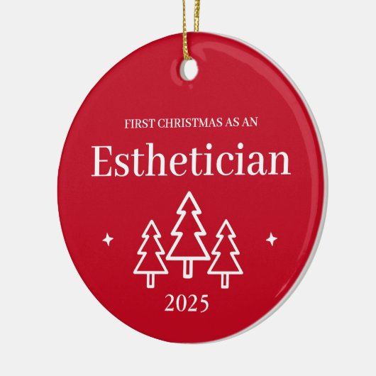 Esthetisch Rode Kerstversiering Keramisch Ornament (Links)