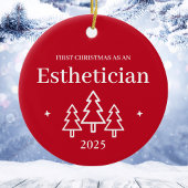 Esthetisch Rode Kerstversiering Keramisch Ornament