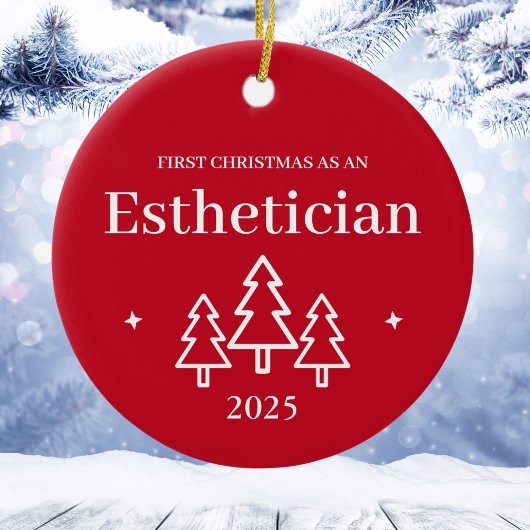 Esthetisch Rode Kerstversiering Keramisch Ornament