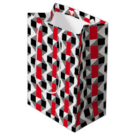 esthetisch rood en zwart klassiek geometrisch medium cadeauzakje