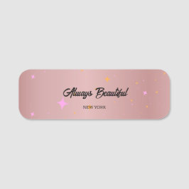 Esthetisch Roos Gold Script Kalligrafie Naamplaatje