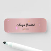 Esthetisch Roos Gold Script Kalligrafie Naamplaatje (In situ)