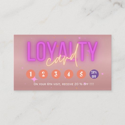 Esthetisch Roos Goud Modern Salon Klantenkaartje (Voorkant)