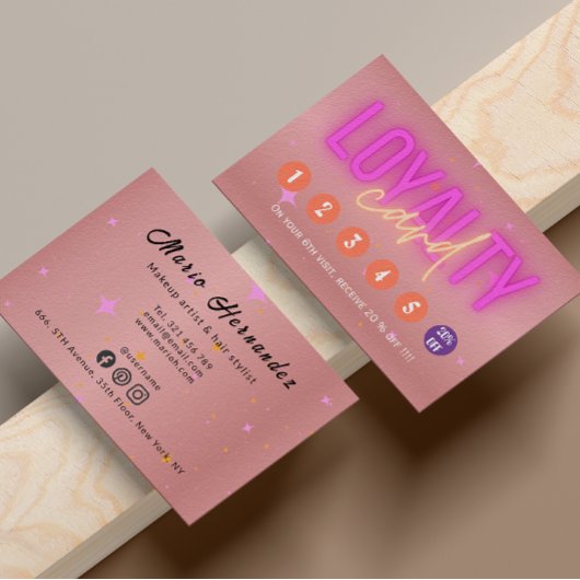 Esthetisch Roos Goud Modern Salon Klantenkaartje