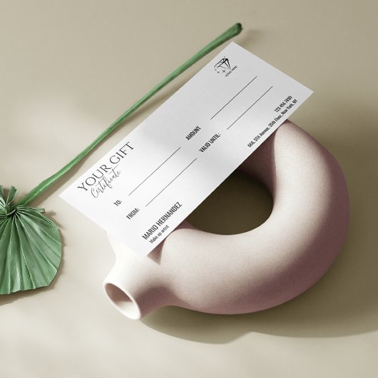 Esthetisch Roos Gouden Certificaat Gift Kaart