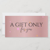 Esthetisch Roos Gouden Certificaat Gift Kaart (Voorkant)