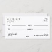 Esthetisch Roos Gouden Certificaat Gift Kaart (Achterkant)