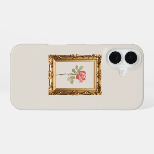 Esthetisch Roos Lijst Telefoonhoes iPhone 16 Hoesje (Achterkant horizontaal)