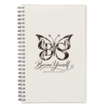 Esthetisch Rose Goud Vlinder Spiraal Notebook | We