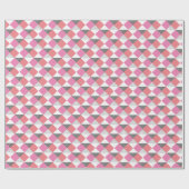 esthetisch roze en zwart driehoekspatroon decorati cadeaupapier (Vlak)