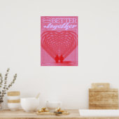 esthetisch roze hart poster (Keuken)