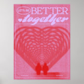 esthetisch roze hart poster (Voorkant)