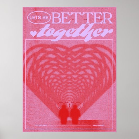 esthetisch roze hart poster (Voorkant)
