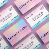 Esthetisch roze holografisch iriserend vrouwelijk klantenkaartje