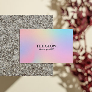 Esthetisch roze holografische iriserende QR-code Visitekaartje