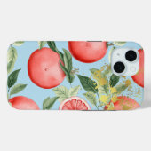 Esthetisch roze, pastelblauw en gouden grapefruit Case-Mate iPhone case (Achterkant (horizontaal))