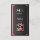 Esthetisch Roze Roségoud Frame Professioneel Luxe Visitekaartje (Achterkant)
