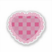 Esthetisch Roze Schachbrett Hart Sticker (Voorkant)