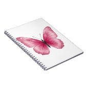 Esthetisch Roze Vlinder Spiraal Notitieboek (Rechterzijde)