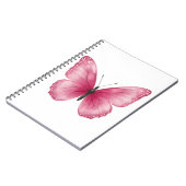 Esthetisch Roze Vlinder Spiraal Notitieboek (Linkerzijde)