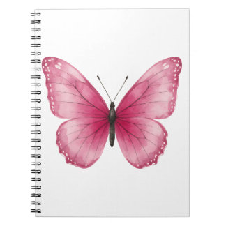 Esthetisch Roze Vlinder Spiraal Notitieboek