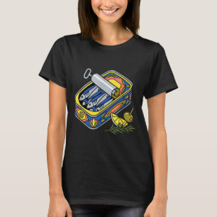 Esthetisch Sardineblik Euro Zomer Tapas Foodie T-shirt