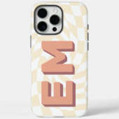 Esthetisch schaakbord Trendy Monogram Case-Mate iPhone Case (Achterkant)