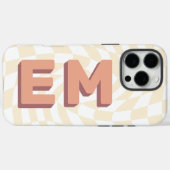 Esthetisch schaakbord Trendy Monogram Case-Mate iPhone Case (Achterkant (horizontaal))