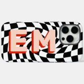 Esthetisch schaakbord Trendy Monogram Case-Mate iPhone Case (Achterkant (horizontaal))
