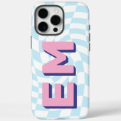 Esthetisch schaakbord Trendy Monogram Case-Mate iPhone Case (Achterkant)