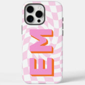 Esthetisch schaakbord Trendy Monogram Case-Mate iPhone Case (Achterkant)