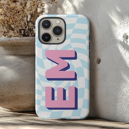 Esthetisch schaakbord Trendy Monogram Case-Mate iPhone Case