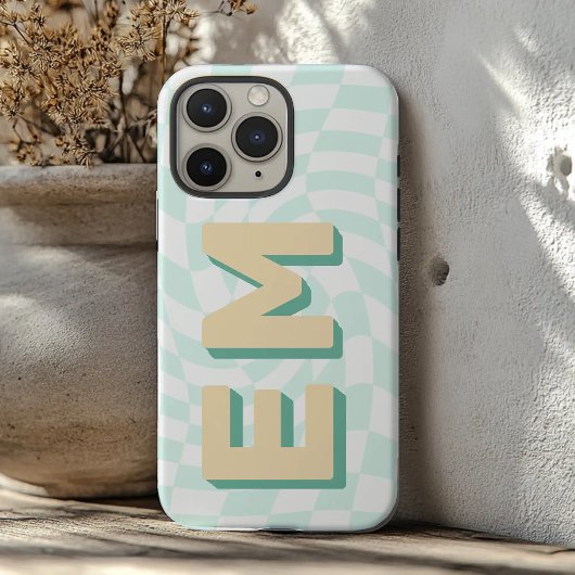Esthetisch schaakbord Trendy Monogram Case-Mate iPhone Case