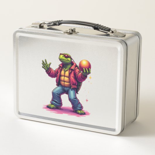 Esthetisch Schildpad Disco T-Shirt (Voorkant)
