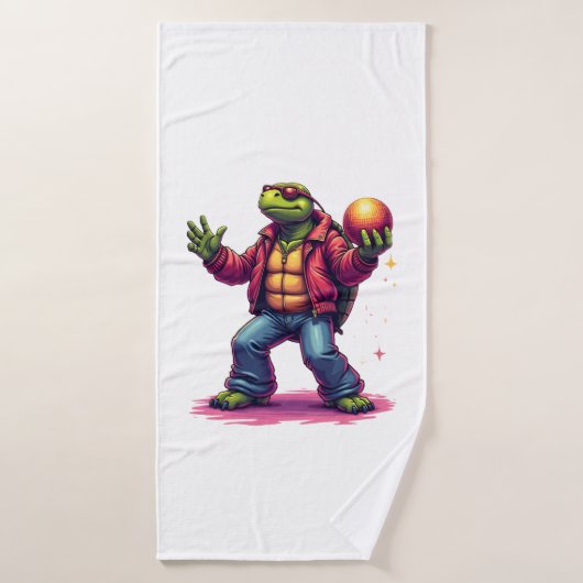 Esthetisch Schildpad Disco T-shirt Badhanddoek (Badhanddoek)