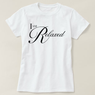 Esthetisch schrift 'Ik ben ontspannen' bevestiging T-shirt