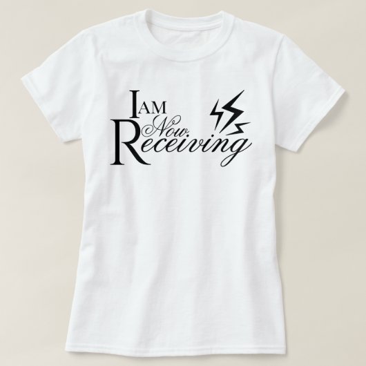 Esthetisch script Ik ontvang nu bevestiging T-shirt (Design voorkant)