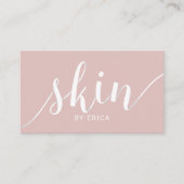 Esthetisch Skincare Blush Roze Typografie SPA Klantenkaartje (Voorkant)