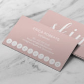 Esthetisch Skincare Blush Roze Typografie SPA Klantenkaartje