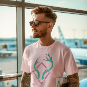 Esthetisch T-shirt – Stijlvol hertenhoorn t-shirt