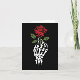 Esthetisch Tattoo Red Rose Skeleton Flower voor ki Kaart