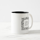 Esthetisch Victoriaans geschenk, vader van de brui Tweekleurige Koffiemok (Voorkant rechts)