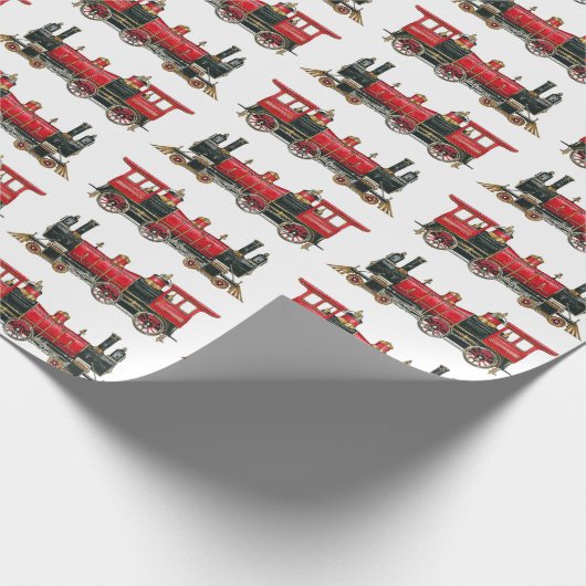 Esthetisch Vintage Trein Inpakpapier (Hoek)
