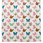 Esthetisch Vlinder naadloos patroon Douchegordijn (Voorkant)